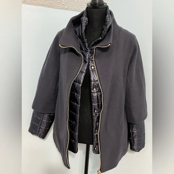 HERNO COAT IN LUXURY WOOL AND NYLON - Picture 3 of 12